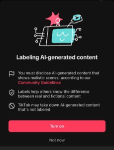 TikTok trials new AI-generated content labels