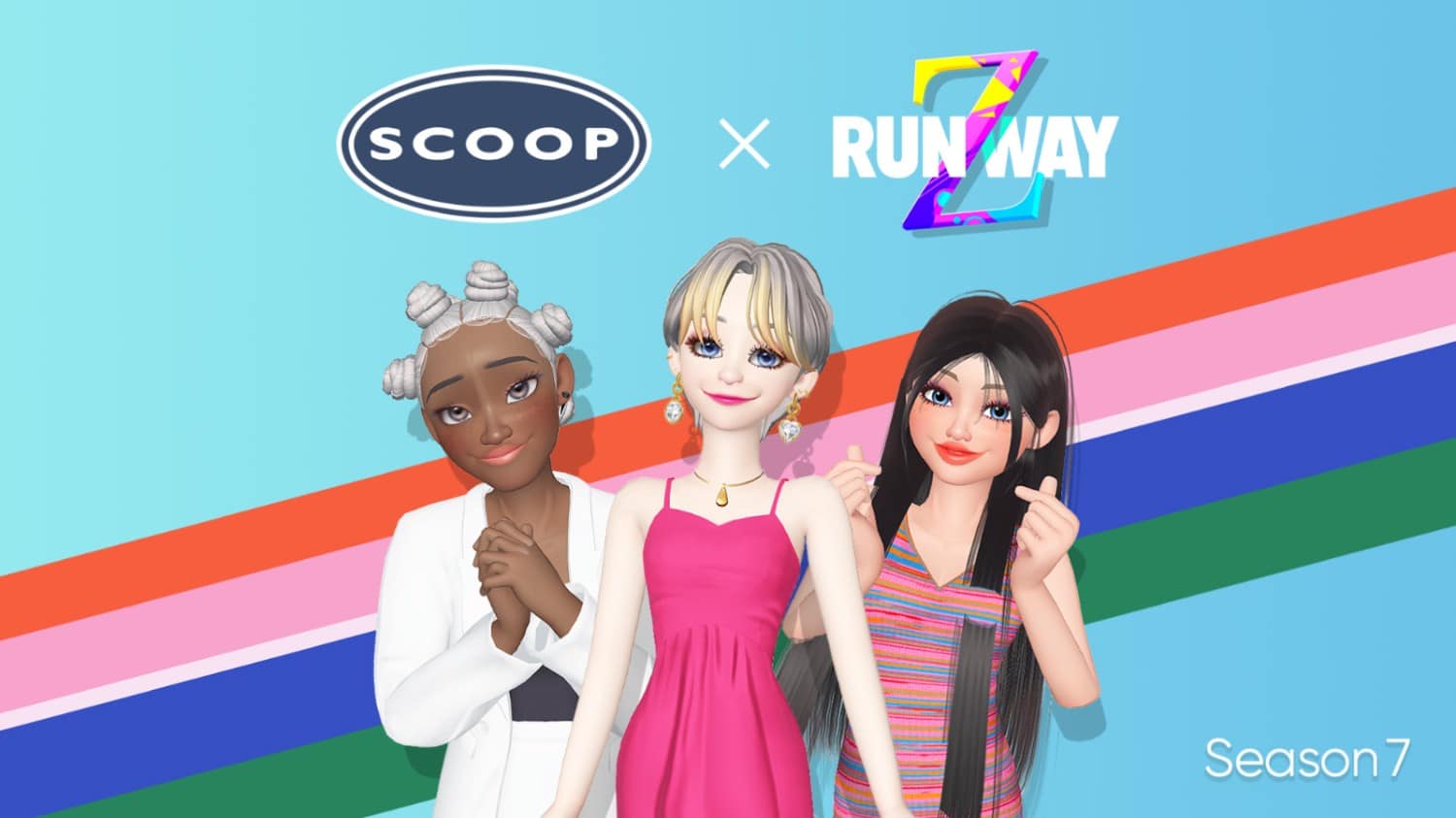 Walmart's clothing brand Scoop took over the fashion space, Runway Z, within the mobile virtual world ZEPETO