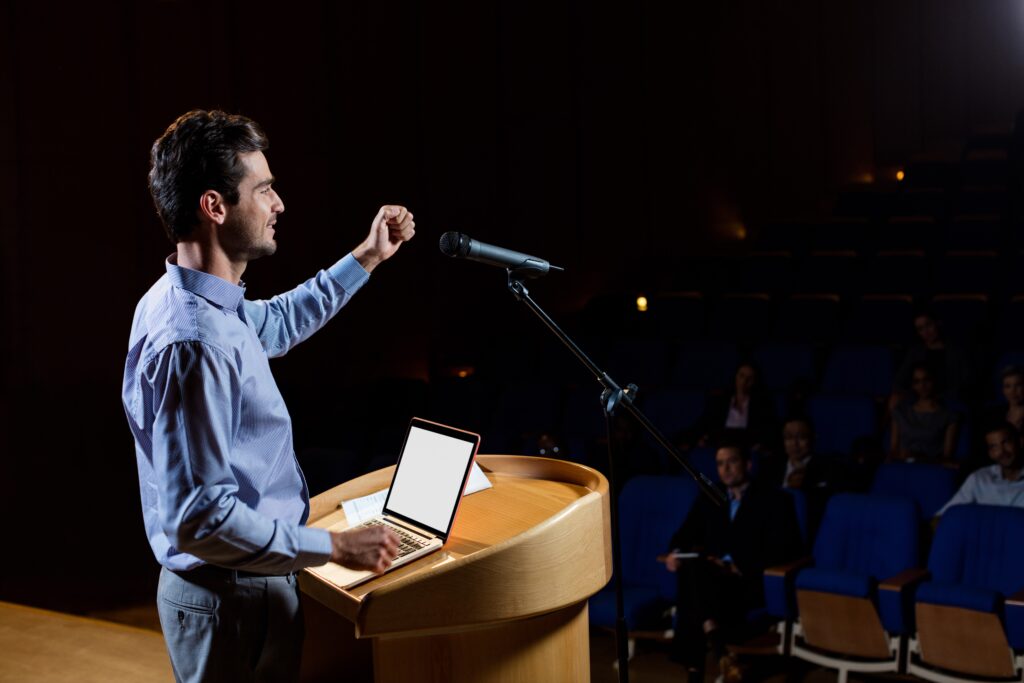 Male Business Speaker at Corporate Event