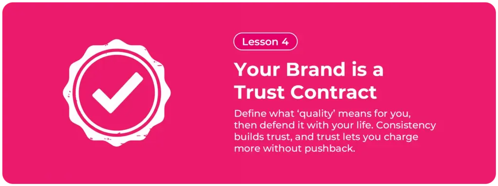 Lesson 4: Build a Brand of Unimpeachable Quality