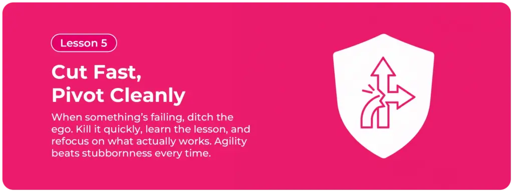 Lesson 5: Know When to Pivot After Failure