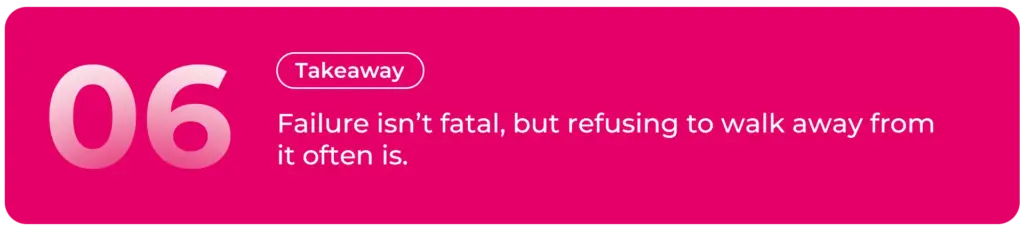 Cut Losses Early and Pivot Decisively