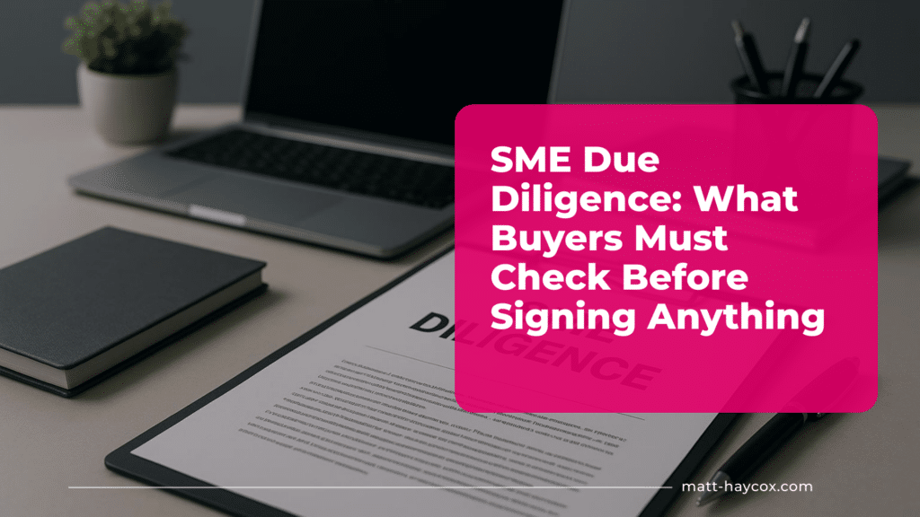 SME Due Diligence: What Buyers Must Check Before Signing Anything