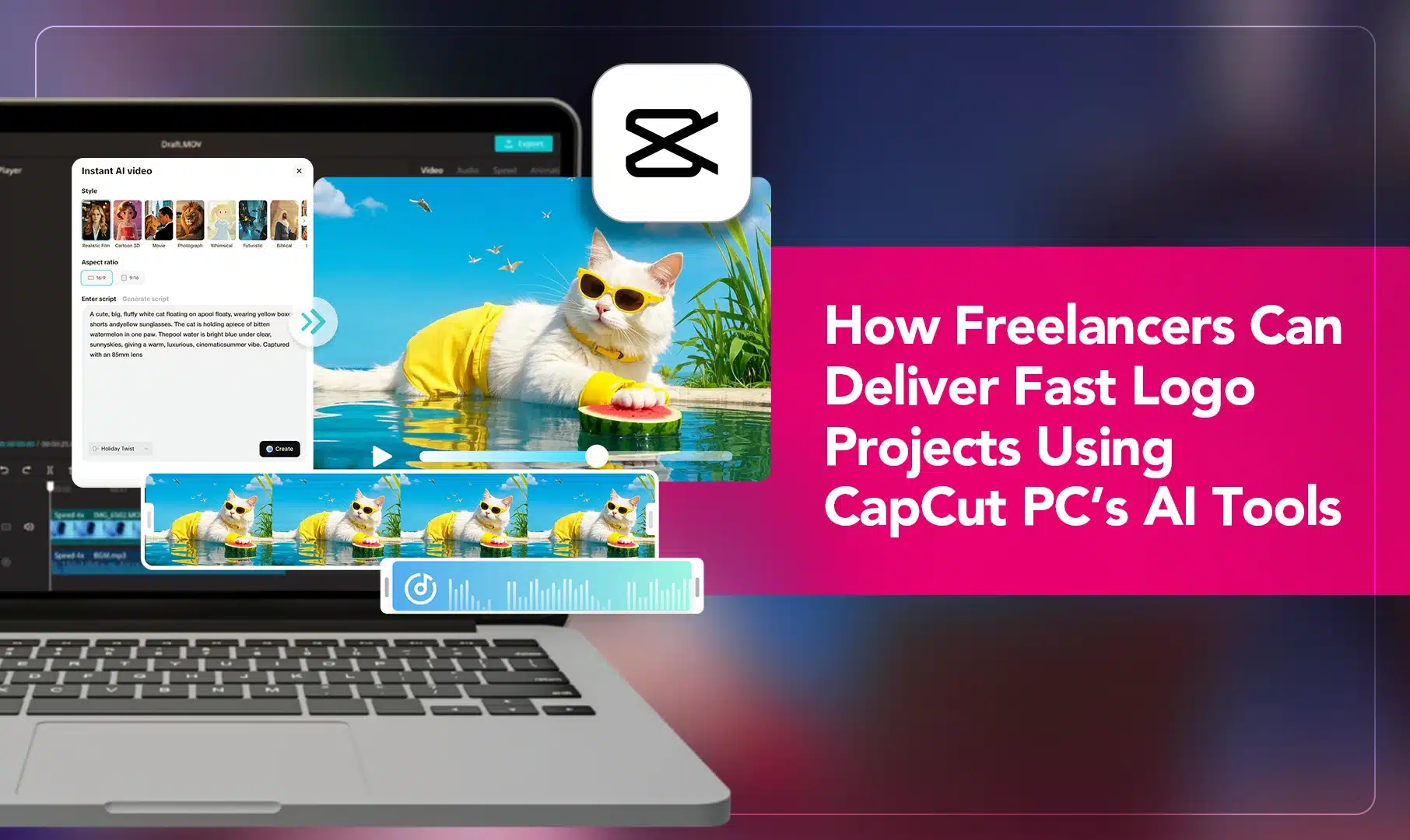 How Freelancers Can Deliver Fast Logo Projects Using CapCut PC’s AI Tools