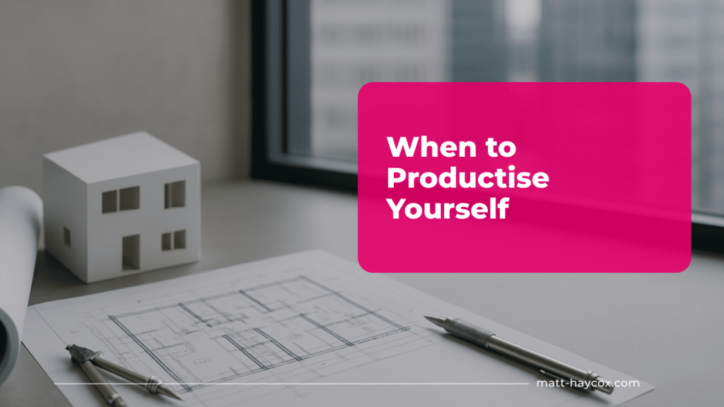 When to Productise Yourself