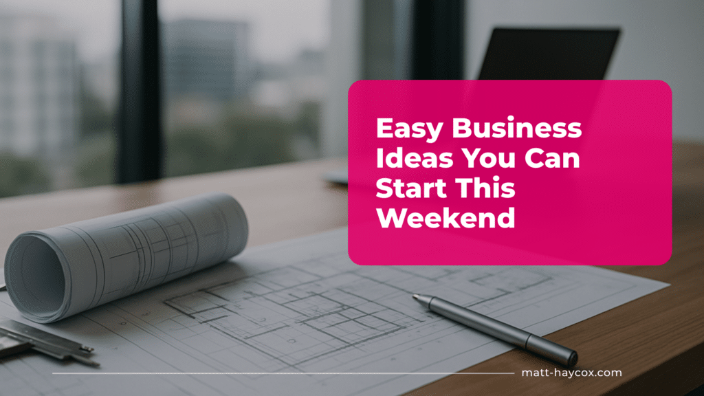 Easy Business Ideas You Can Start This Weekend