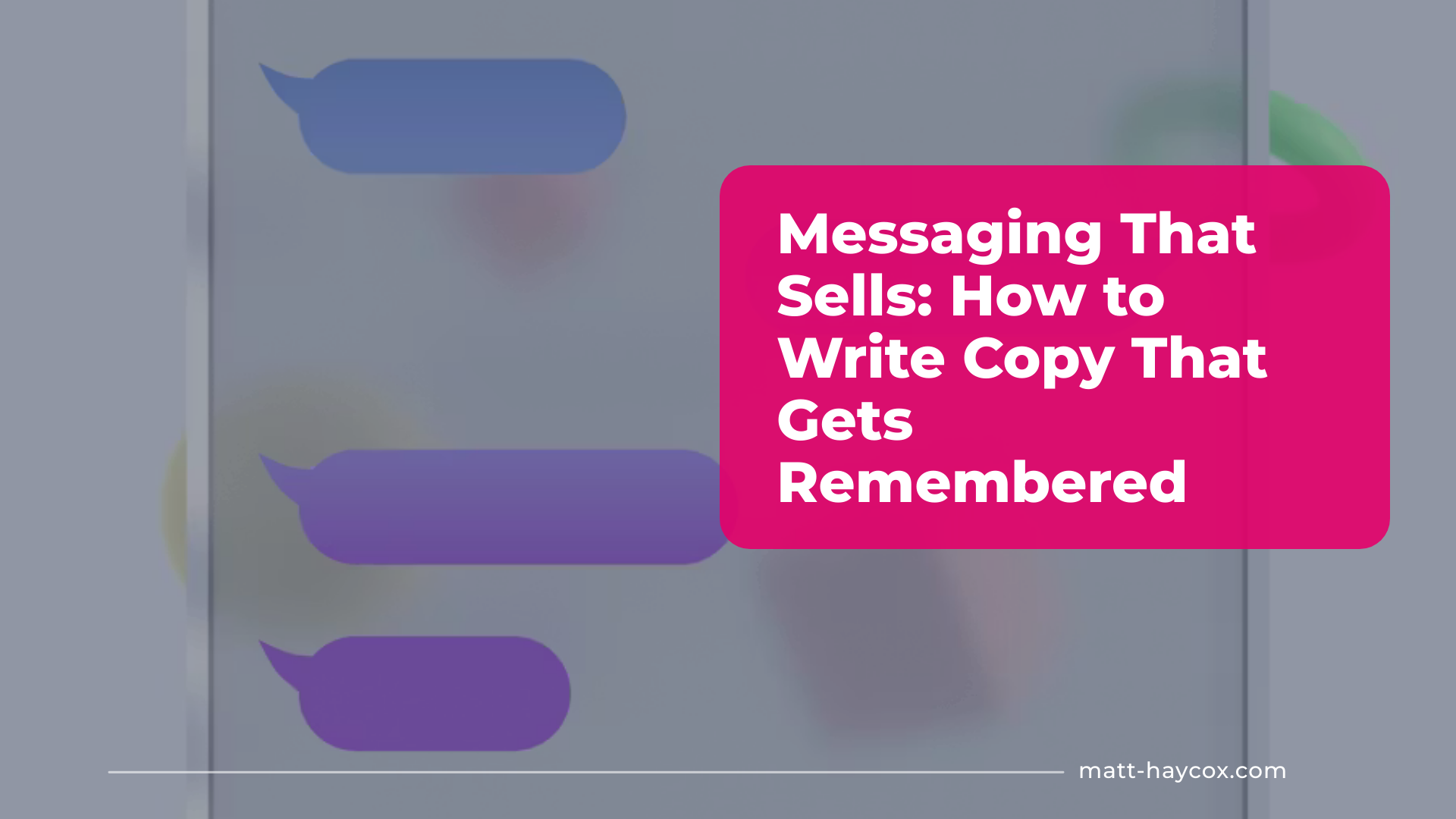messaging that sells